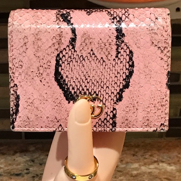 GUCCI GG Marmont Python Compact Wallet- Pink ❤️‍🔥 - Picture 13 of 17